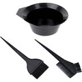 1st Choice hair dye color brush and bowl set front view showing black mixing cup and applicator brushes.