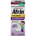 Afrin Childrens Extra Moisturizing Nasal Spray front view for kids allergy relief.