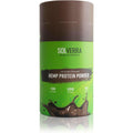 Solverra Holistics Hemp Protein Powder front view of 16 ounce chocolate tub