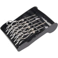 Tujuna professional salon scissors holder rack front view showing six secure storage slots