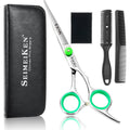 SEIMEIKEN professional Japanese 440C hair cutting scissors front view with adjustable tension screw