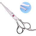 Lplpgg kids hair cutting scissors set front view featuring safety round head shears and red pivot screw
