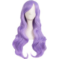 MapofBeauty 28 Inch Light Purple Curly Synthetic Wig front view showing long wavy hair styling.