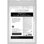 Lewedo Hair Building Fibers Refill Pack 100g front view showing black color label