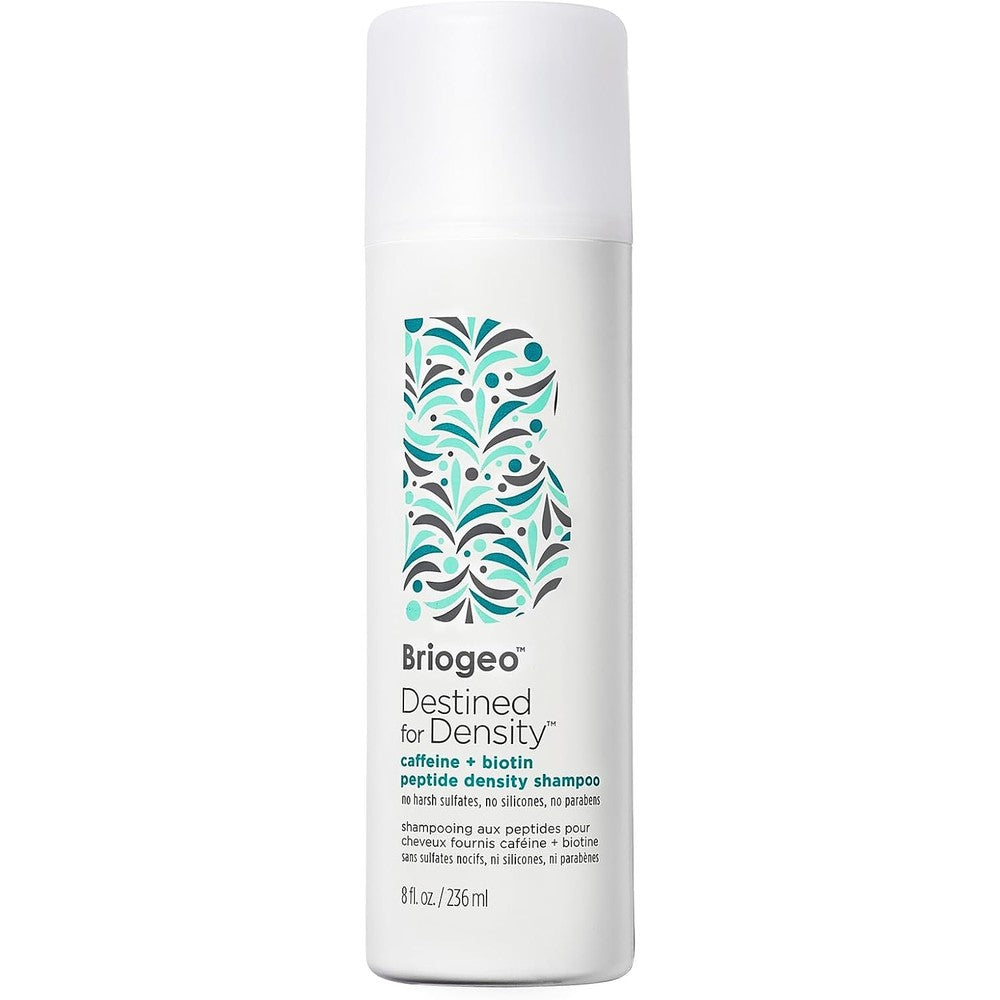 Briogeo Destined for Density Caffeine plus Biotin Peptide Density Shampoo front view for thinning hair remedies