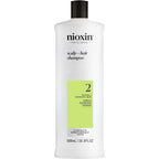 Nioxin System 2 Scalp And Hair Thickening Shampoo front view bottle showing professional hair thinning treatment label.