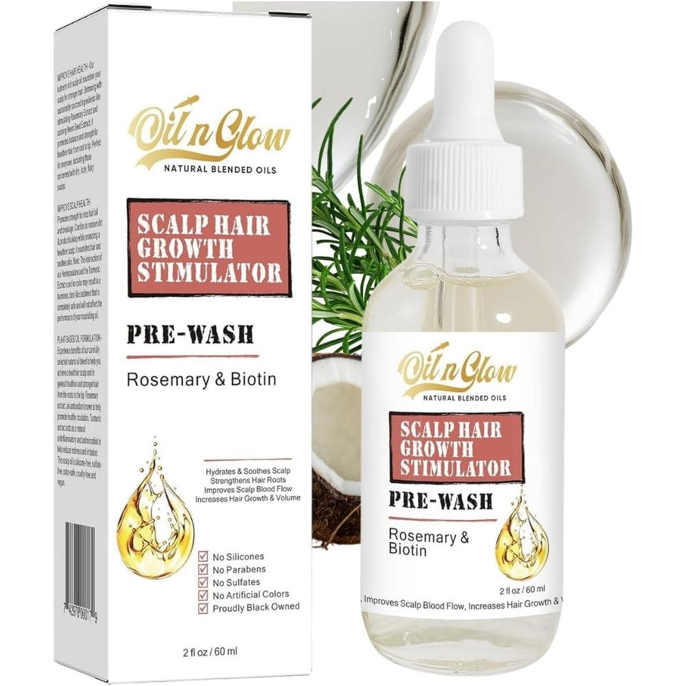 OilnGlow Pre Wash Hair Oil front view of the glass dropper bottle