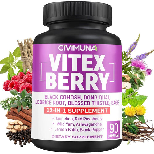 Civimuna Vitex Berry Extract 90 Capsules bottle front view