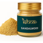 BhayaJi Natural White Sandalwood Powder front view for skin brightening face pack