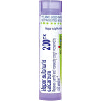 Boiron Hepar Sulphuris Calcareum 200Ck front view tube for dry cough relief