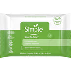 Simple Sensitive Skin Makeup Removing Cleansing Wipes 3 pack front view for gentle facial cleansing.
