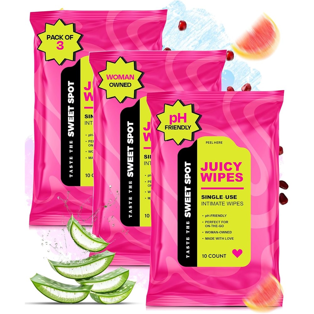 Taste The Sweet Spot feminine wipes front view for intimate hygiene.