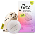 Flex Reusable Menstrual Disc front view of the silicone rim and reservoir.