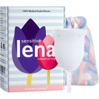 Lena Sensitive Menstrual Cup small clear front view medical grade silicone
