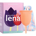 Lena Sensitive Menstrual Cup Small Coral front view medical grade silicone.