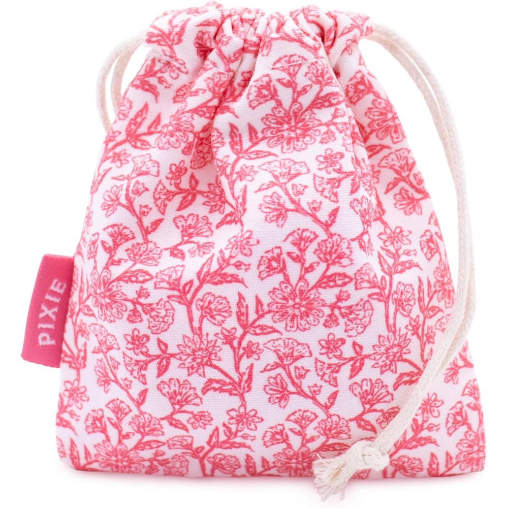Pixie Cup Menstrual Cup Storage Bag front view floral print