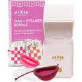 Pixie Cup Menstrual Disc and Sophie Steamer kit front view for period hygiene.