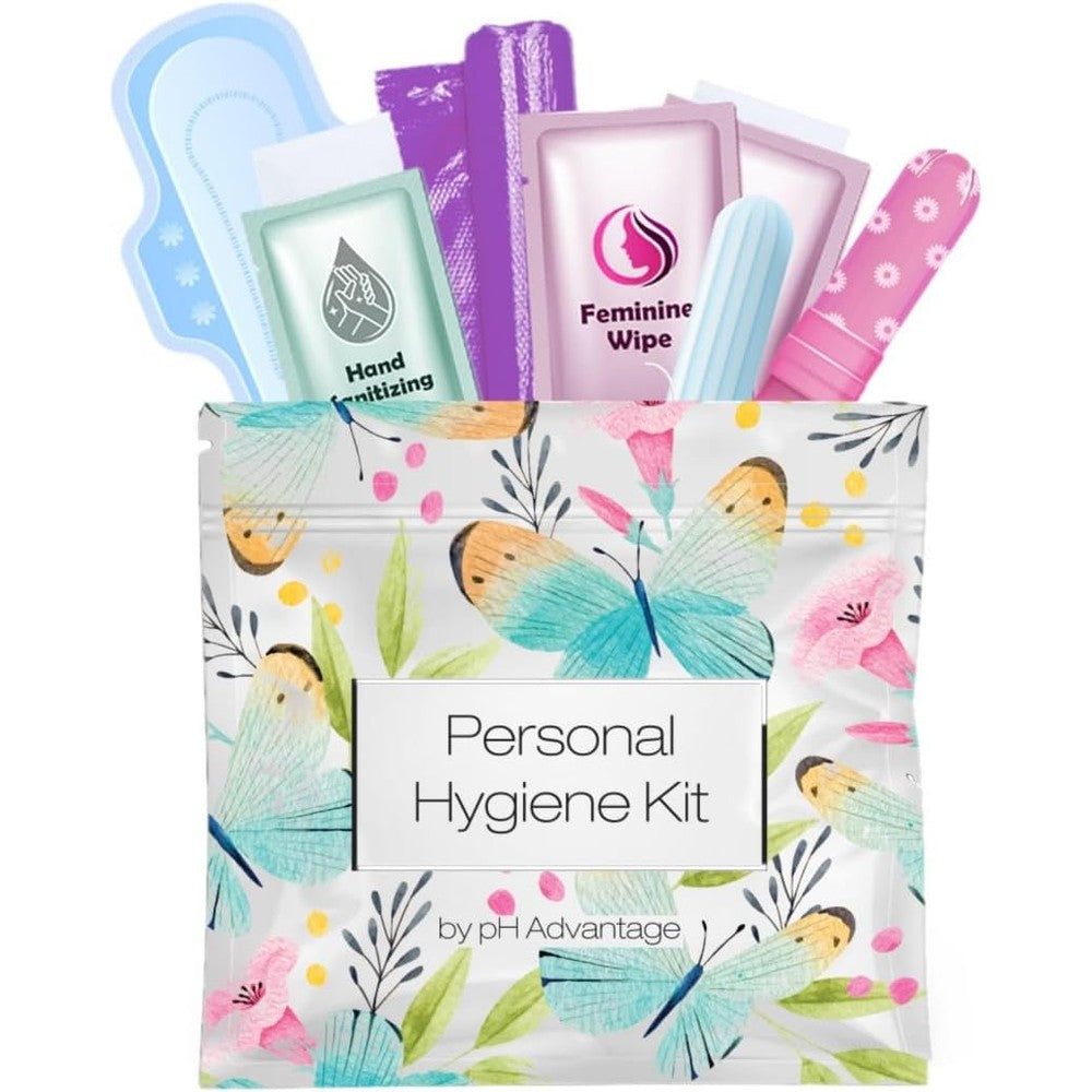 PH Advantage Menstrual Kit All In One front view butterfly design pouch