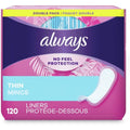 Always Thin Dailies Regular 120 Pack front view imported panty liners