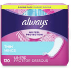 Always Thin Dailies Regular 120 Pack front view imported panty liners