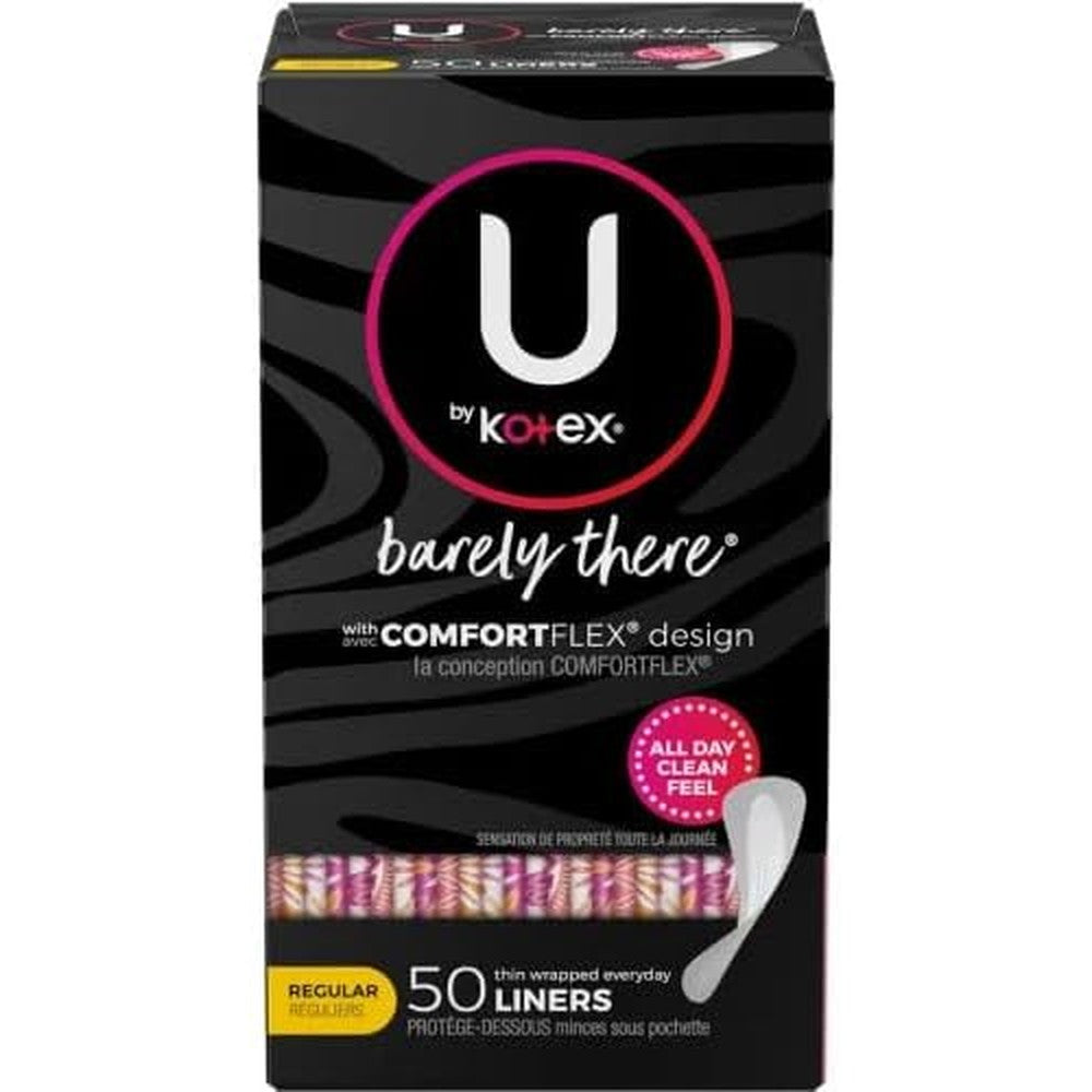 U by Kotex Barely There Thin Panty Liners 3 pack front view