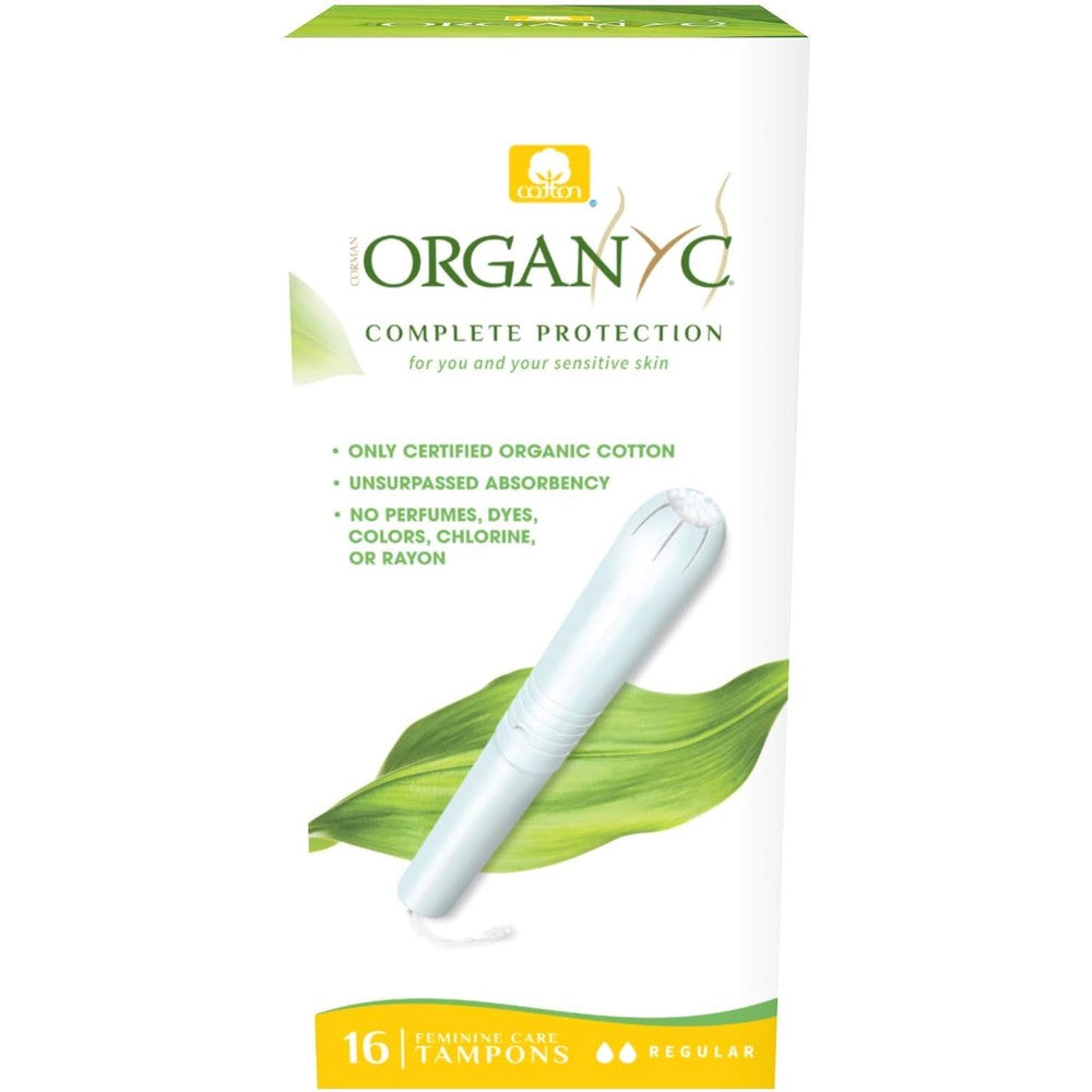 Corman Organyc 100% Certified Organic Cotton Tampons front view for sensitive skin care.