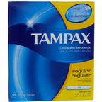 Tampax Cardboard Applicator Tampons Regular front box view authentic imported
