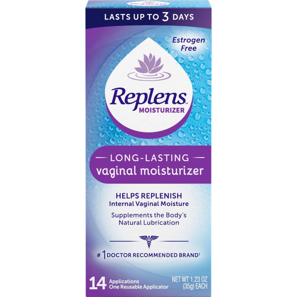 Replens Long Lasting Vaginal Moisturizer front view of 14 applications pack
