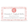 Femallay Organic Vaginal Melts Strawberry front packaging view for feminine moisturizing.