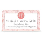 Femallay Organic Vaginal Melts Strawberry front packaging view for feminine moisturizing.