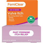 FemiClear Vaginal Itch Relief 0.5 Ounce tube front view for feminine hygiene.