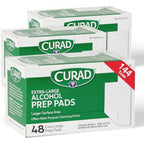 Curad Extra Large Sterile Alcohol Prep Pad 48 count box front view