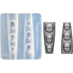 Zudilyo 3D doll face nail art silicone mold front view showing intricate facial expressions.