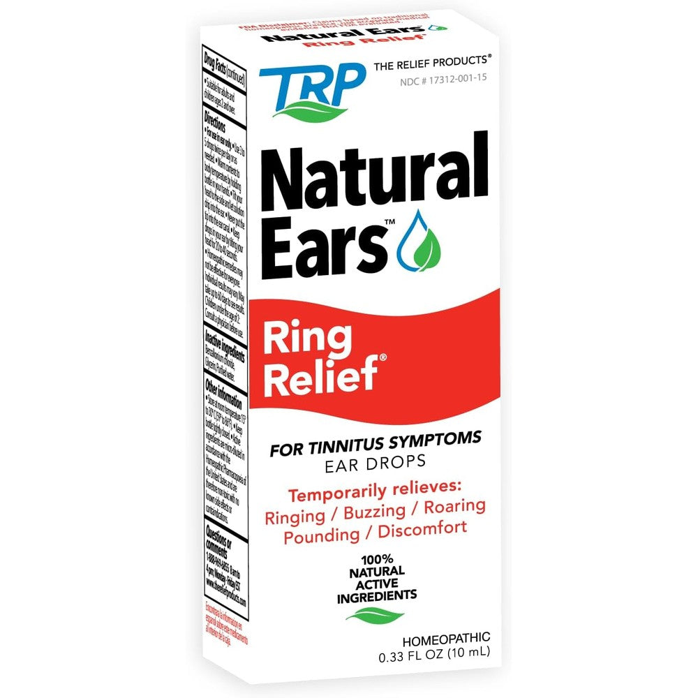 TRP The Relief Products Ring Relief Ear Drops front view for tinnitus relief.