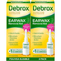 Debrox Ear Wax Removal Drops front packaging 2 pack.