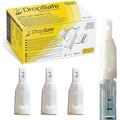 DropSafe Safety Pen Needles 100 count box front view for insulin delivery.