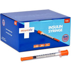 Brandzig Insulin Syringes 100 pack box front view for diabetes management.
