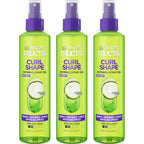 Garnier Fructis Style Curl Shape Defining Spray Gel front view three pack