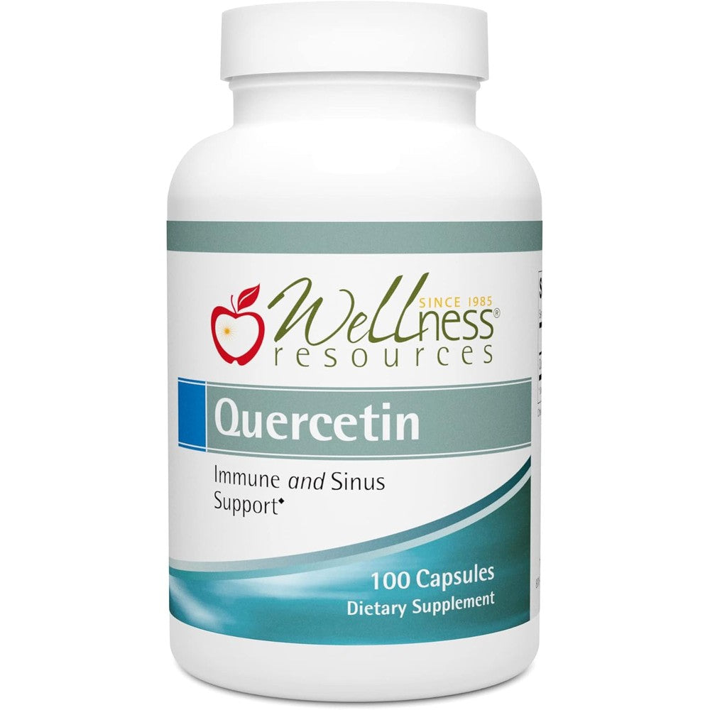 Wellness Resources Quercetin 1000mg front view bottle for immune support.