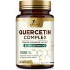 Nature's Nutrition Quercetin Dihydrate 1000mg front view of 60 veggie capsules bottle for immune support.