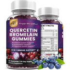 PAYAOCZ Quercetin Gummies front view bottle showcasing immune and allergy support benefits