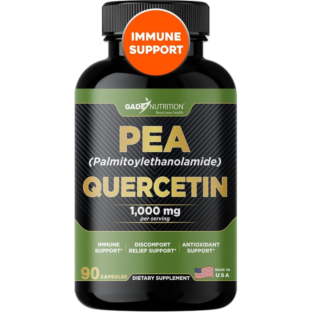Gade Nutrition Palmitoylethanolamide PEA and Quercetin supplement bottle front view