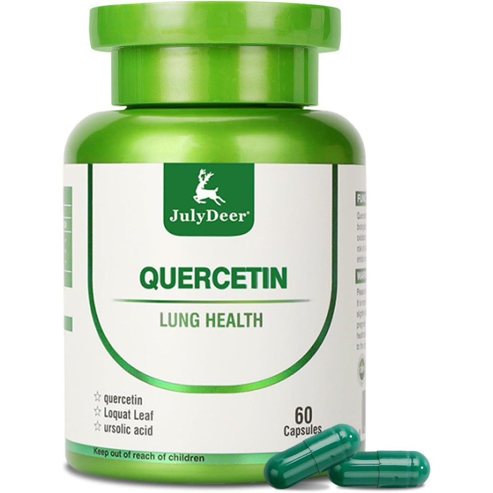 JulyDeer Quercetin 400 mg bottle front view showing immune support supplement