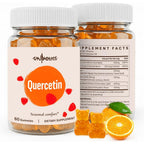 Gyumolics Quercetin 500mg Gummies for Kids front bottle view showing seasonal balance support features
