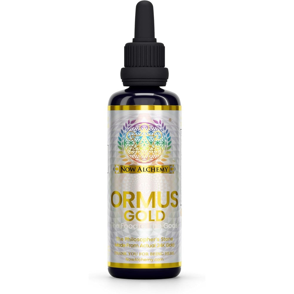 Now Alchemy 24K Ormus Gold dropper bottle front view