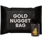 Zurjy gold paydirt treasure bag front view with panning dirt