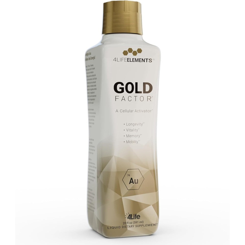 4Life Gold Factor Cellular Activator 32 Fluid Ounces Front View
