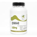 Source Naturals DMAE 100mg 100 capsules front view showing authentic cognitive support supplement bottle.