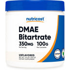 Nutricost Pure DMAE Bitartrate Powder front view container for brain health tracking