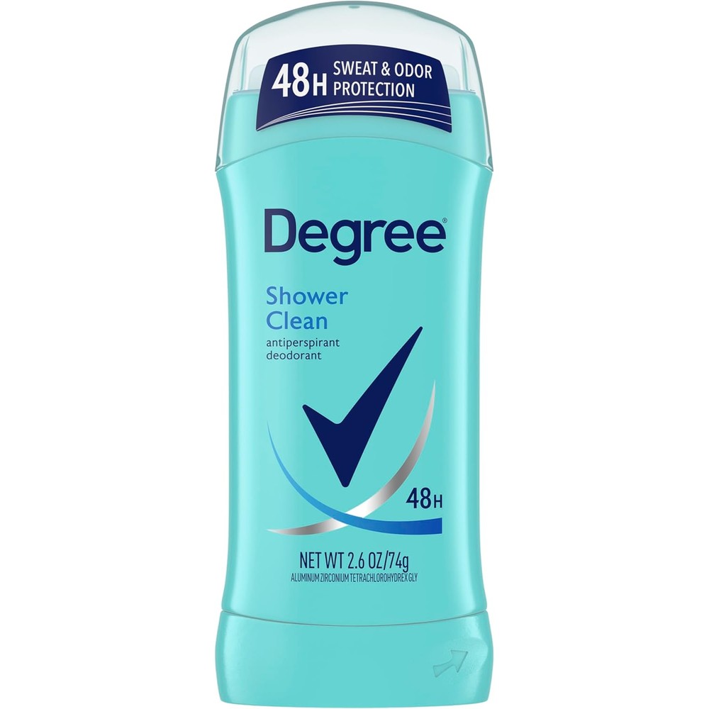 Degree Original Antiperspirant Deodorant Shower Clean 2.6 Ounce front view stick packaging